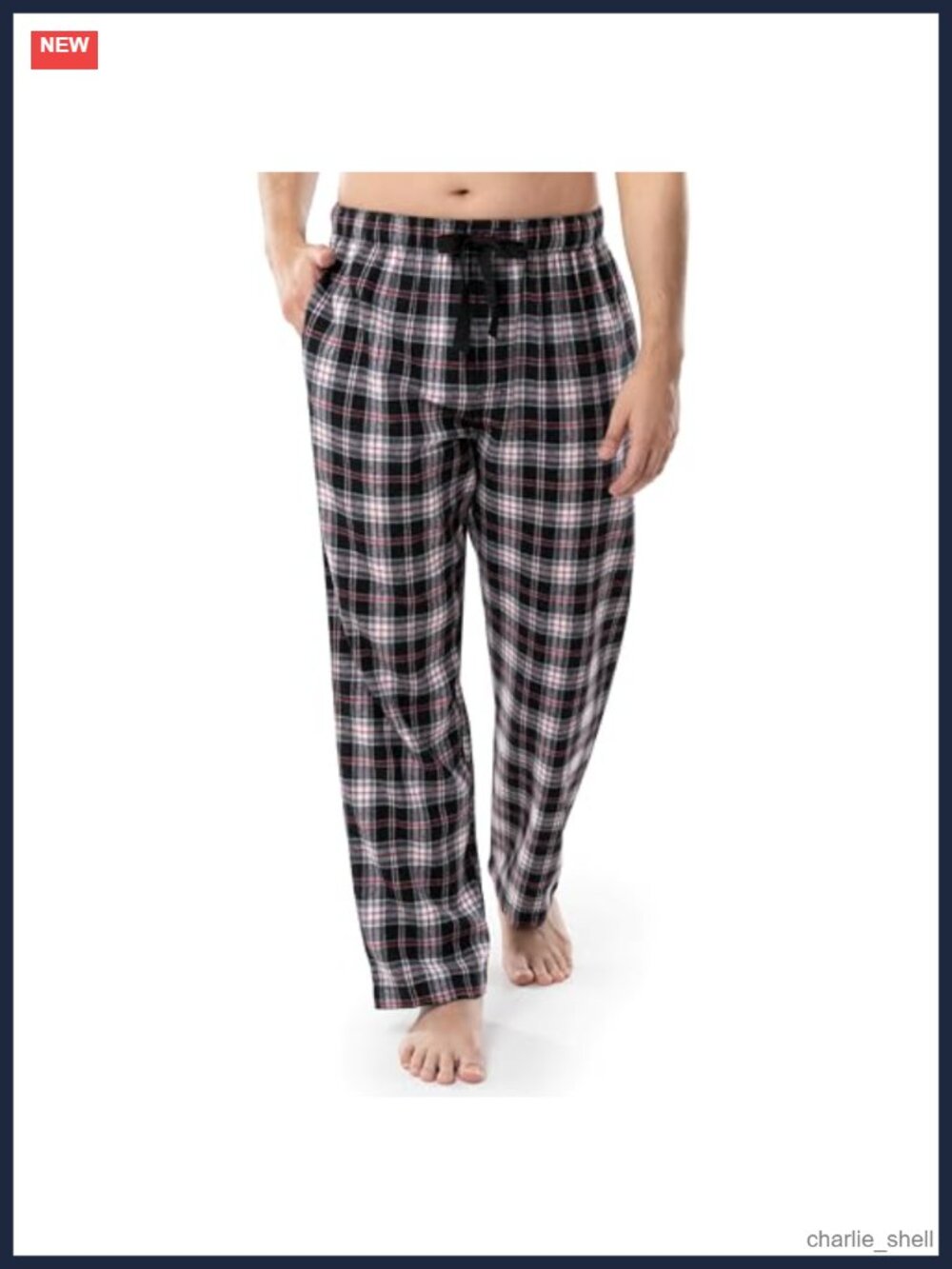 100% Cotton Flannel Pajama Lounge Sleep Pant Drawcord Pockets